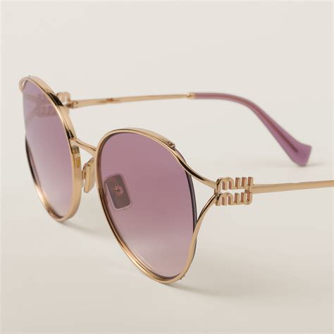 Lunettes De Soleil Miu Miu Runway Verres Or Rose 